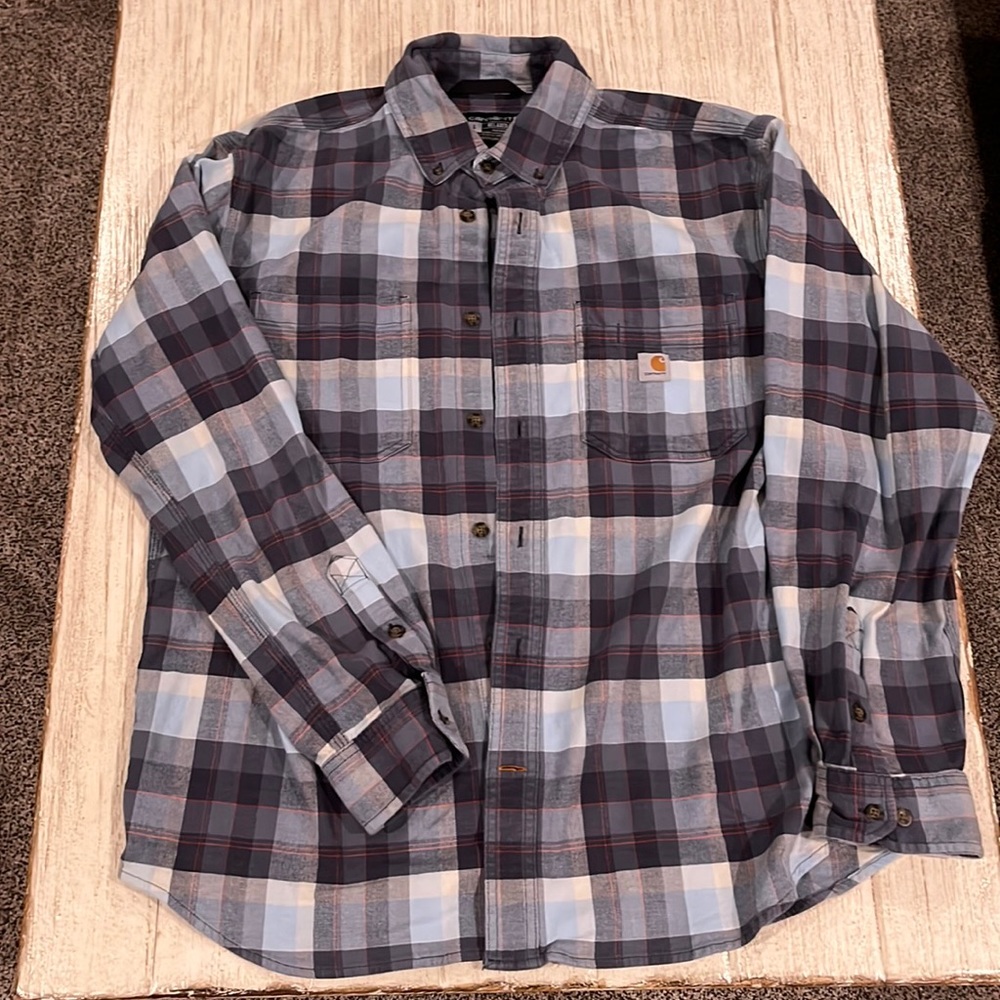 Carhartt Rugged Flex relaxed fit midweight flannel.